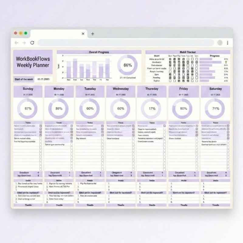 Weekly Schedule & To‑Do Planner – Spreadsheet Template