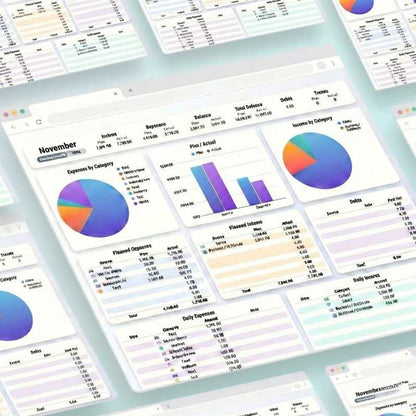All‑in‑One Finance Tracker Spreadsheet (Income, Expenses, Debts, Trends)